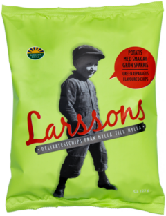 Larssons Chips Grön Sparris, 125g